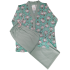 0367 Pijama Verde com Nuvens e Calça Verde  +R$ 83,00